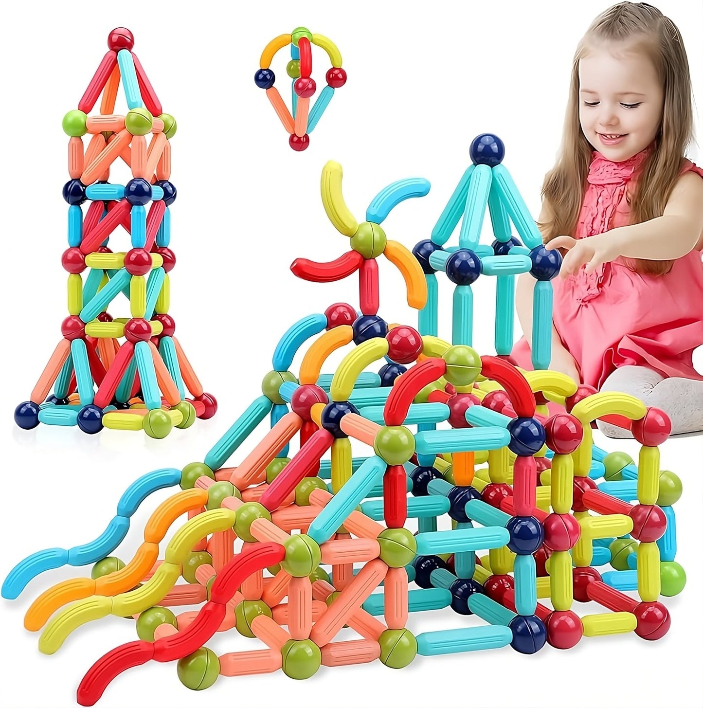 Magnetic Building Block Toy Set For Kids - Miraaj